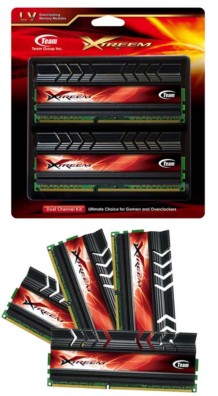 Team Xtreem предлагает четыре новых набора быстрой DDR3 памяти